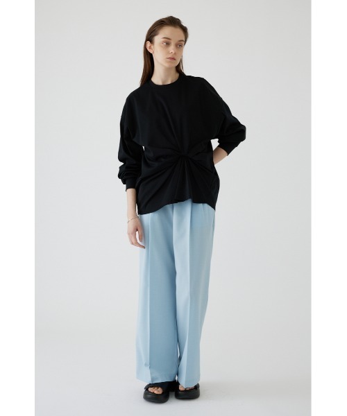 RIM.ARK（リムアーク）の「Front twist cut tops フロントツイストカットトップス（Tシャツ/カットソー・レディース・ブラック/ライトブルー/ホワイト・FREE）」の15枚目の写真