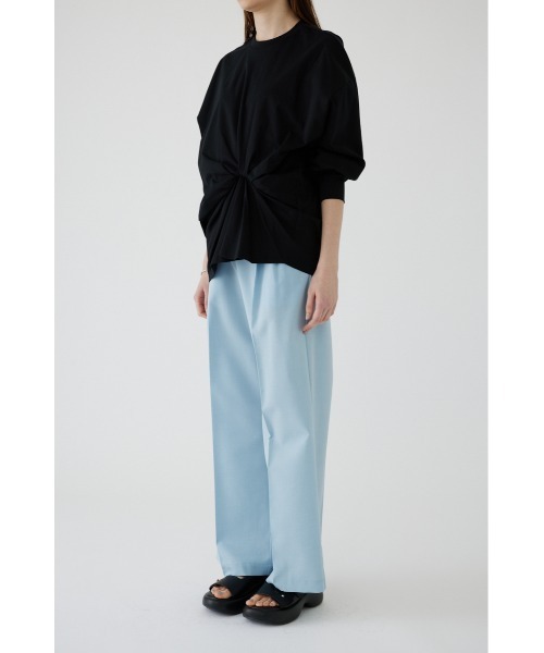 RIM.ARK（リムアーク）の「Front twist cut tops フロントツイストカットトップス（Tシャツ/カットソー・レディース・ブラック/ライトブルー/ホワイト・FREE）」の4枚目の写真