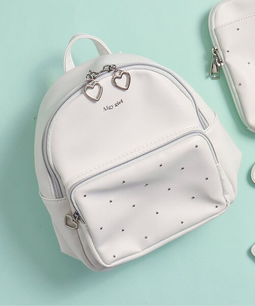 algy（アルジー）の「合皮リュック（バックパック/リュック・キッズ・ブラック/サックスブルー/オフホワイト・FREE）」の2枚目の写真