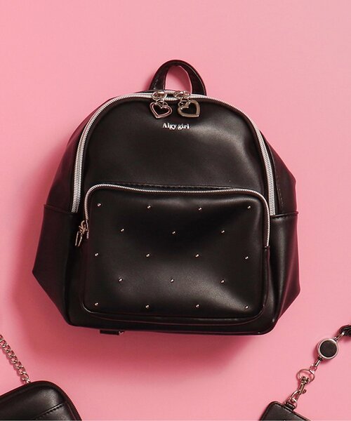 algy（アルジー）の「合皮リュック（バックパック/リュック・キッズ・ブラック/サックスブルー/オフホワイト・FREE）」の3枚目の写真