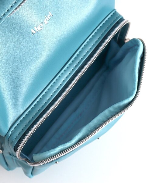 algy（アルジー）の「合皮リュック（バックパック/リュック・キッズ・ブラック/サックスブルー/オフホワイト・FREE）」の16枚目の写真