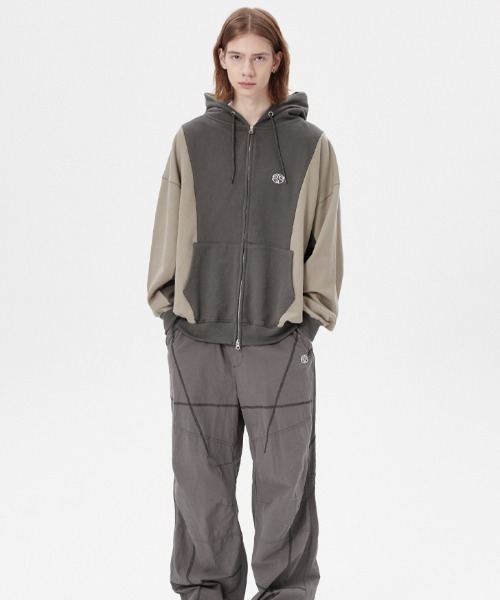 MAHAGRID（マハグリッド）の「『mahagrid/マハグリッド』ECLIPSE LOGO HOOD ZIP-UP/エクリプスロゴジップアップパーカー（パーカー・メンズ・ブラック/カーキ・M/L）」の9枚目の写真