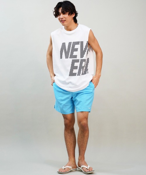 NEW ERA(ニューエラ)の「NEW ERA/ニューエラ タンクトップ フロントプリント 吸汗速乾 14121983/14121984/14121985(タンクトップ・メンズ・ホワイト×ネイビー/ブラック×グレー/ブラック×ホワイト/ホワイト×ブラック・XL/M/L)」の16枚目の写真