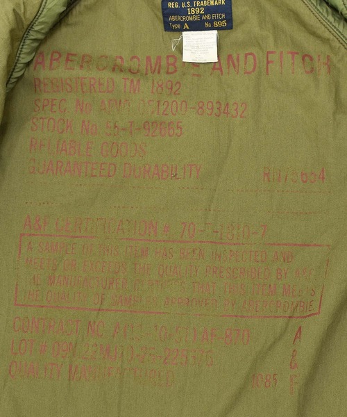 Abercrombie&Fitch(アバークロンビーアンドフィッチ)の「【ヴィンテージ古着】ABERCROMBIE AND FITCH/アバクロンビー&フィッチ N-3Bタイプ フライトジャケット(その他アウター・メンズ・カーキ・MEDIUM)」の17枚目の写真