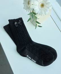 ROPE' PICNIC（ロペピクニック）の「【KIDS】リボン付きショートソックス/セレモニー（ソックス/靴下・キッズ）」