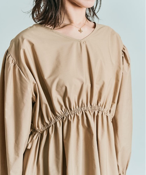 kirakiraShop(キラキラショップ)の「前後2way ドロスト ペプラム ブラウス(シャツ/ブラウス・レディース・ブラック/オフホワイト/ベージュ/ネイビー・M/L)」の6枚目の写真