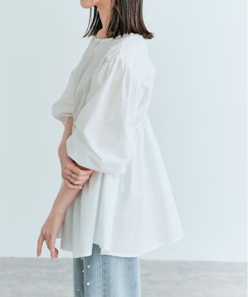 kirakiraShop(キラキラショップ)の「前後2way ドロスト ペプラム ブラウス(シャツ/ブラウス・レディース・ブラック/オフホワイト/ベージュ/ネイビー・M/L)」の15枚目の写真