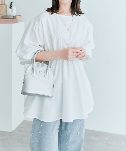 kirakiraShop(キラキラショップ)の「前後2way ドロスト ペプラム ブラウス(シャツ/ブラウス・レディース・ブラック/オフホワイト/ベージュ/ネイビー・M/L)」の16枚目の写真