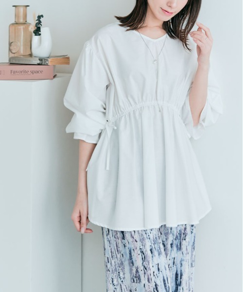 kirakiraShop(キラキラショップ)の「前後2way ドロスト ペプラム ブラウス(シャツ/ブラウス・レディース・ブラック/オフホワイト/ベージュ/ネイビー・M/L)」の22枚目の写真