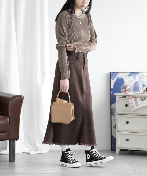aimoha（アイモハ）の「デニムマーメードスカート（デニムスカート・レディース・チョコ・X-SMALL/SMALL/MEDIUM）」の9枚目の写真