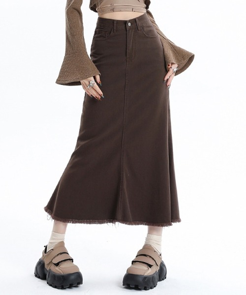 aimoha（アイモハ）の「デニムマーメードスカート（デニムスカート・レディース・チョコ・X-SMALL/SMALL/MEDIUM）」の17枚目の写真