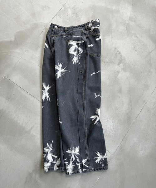 Perushu（ペルーシュ）の「サイドデザインブリーチワイドデニム（デニムパンツ・メンズ・ブラック/グレー・MEDIUM/SMALL/LARGE）」の17枚目の写真