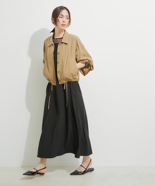 le cercle ADAM ET ROPE'（ルセルクルアダムエロペ）の「シャツブルゾン（ブルゾン・レディース・ブラック/ベージュ系その他2/ホワイト・FREE）」の10枚目の写真