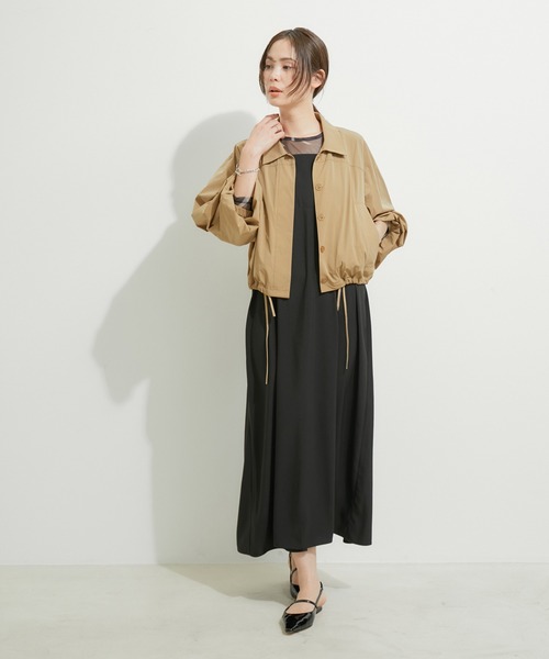 le cercle ADAM ET ROPE'（ルセルクルアダムエロペ）の「シャツブルゾン（ブルゾン・レディース・ブラック/ベージュ系その他2/ホワイト・FREE）」の11枚目の写真