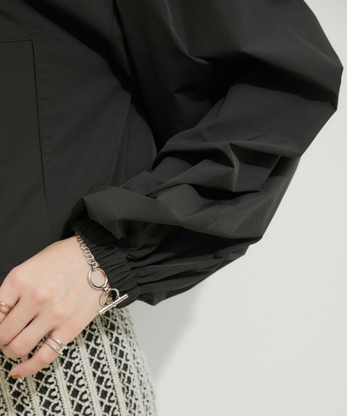 le cercle ADAM ET ROPE'（ルセルクルアダムエロペ）の「シャツブルゾン（ブルゾン・レディース・ブラック/ベージュ系その他2/ホワイト・FREE）」の16枚目の写真