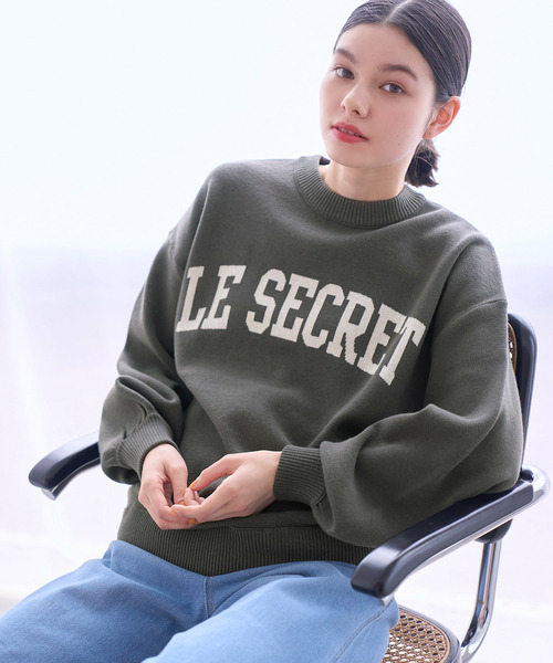 ROPE' PICNIC(ロペピクニック)の「スウェットライクロゴジャガードニットプルオーバー(ニット/セーター・レディース・チャコールグレー/ピンク系その他2/キナリ/ライトグレー・38)」の8枚目の写真