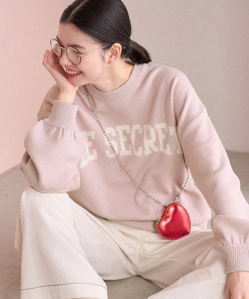 ROPE' PICNIC(ロペピクニック)の「スウェットライクロゴジャガードニットプルオーバー(ニット/セーター・レディース・チャコールグレー/ピンク系その他2/キナリ/ライトグレー・38)」の16枚目の写真