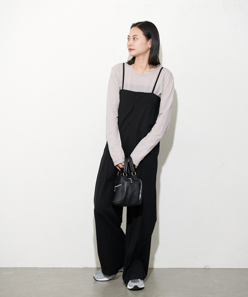 JOURNAL STANDARD（ジャーナルスタンダード）の「《追加9》クルーネックシアーロングＴシャツ（Tシャツ/カットソー・レディース・ブラック/アイボリー/ライトグレー/ホワイト/ブルー系その他/チャコールグレー・FREE）」の9枚目の写真