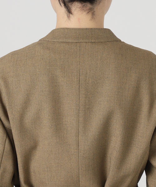 SLOBE IENA（スローブイエナ）の「メランジツイルニュアンスジャケット（ノーカラージャケット・レディース・ベージュ/グレー・FREE）」の14枚目の写真