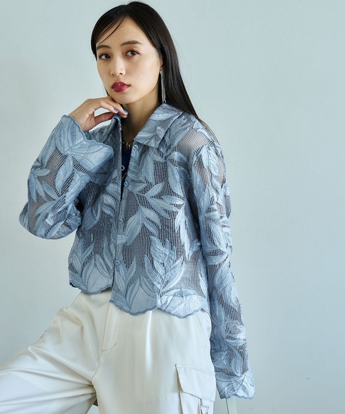 HARE（ハレ）の「メッシュシシュウショートシャツ(HARE)（シャツ 