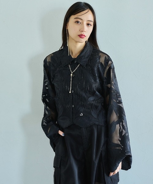 HARE（ハレ）の「メッシュシシュウショートシャツ(HARE)（シャツ