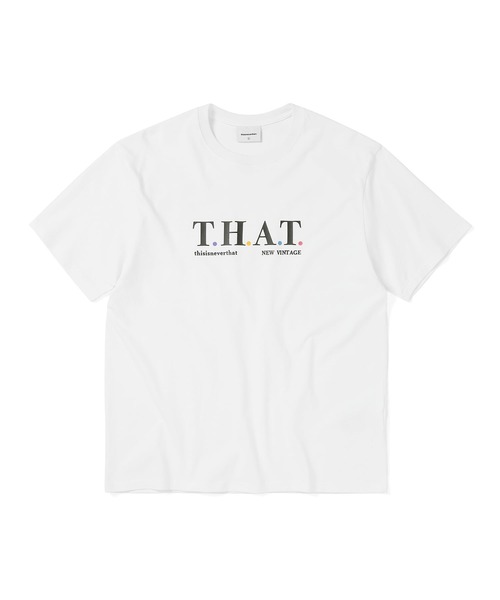 thisisneverthat(ディスイズネバーザット)の「T.H.A.T. Tee(Tシャツ/カットソー・メンズ・オレンジ/ホワイト/ブラック・XL/S/M/L)」の2枚目の写真