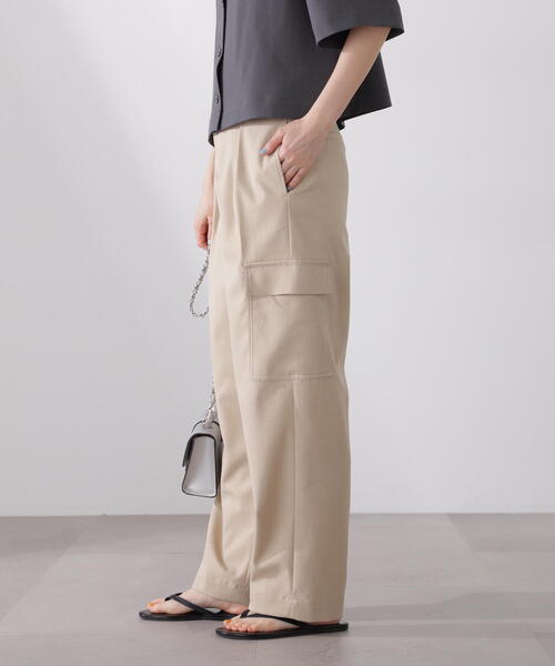 N.（N. Natural Beauty Basic）（エヌエヌナチュラルビューティーベーシック）の「【S Size Line】◆アウトポケットテーパードパンツ（スウェットパンツ・レディース・ブラウン/ベージュ・SMALL/MEDIUM）」の4枚目の写真