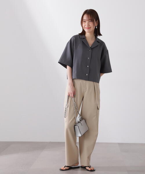 N.（N. Natural Beauty Basic）（エヌエヌナチュラルビューティーベーシック）の「【S Size Line】◆アウトポケットテーパードパンツ（スウェットパンツ・レディース・ブラウン/ベージュ・SMALL/MEDIUM）」の8枚目の写真
