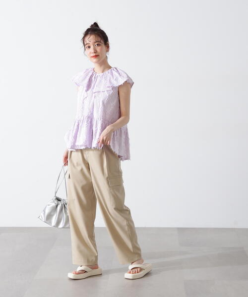 N.（N. Natural Beauty Basic）（エヌエヌナチュラルビューティーベーシック）の「【S Size Line】◆アウトポケットテーパードパンツ（スウェットパンツ・レディース・ブラウン/ベージュ・SMALL/MEDIUM）」の19枚目の写真