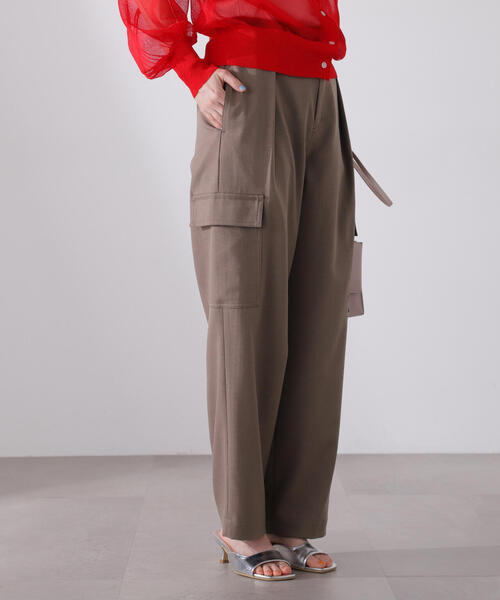 N.（N. Natural Beauty Basic）（エヌエヌナチュラルビューティーベーシック）の「【S Size Line】◆アウトポケットテーパードパンツ（スウェットパンツ・レディース・ブラウン/ベージュ・SMALL/MEDIUM）」の22枚目の写真