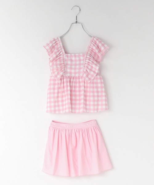 LOWRYS FARM（ローリーズファーム）の「【JUNIOR】SWIM フリルセットアップ　 105959（水着・キッズ・ブラック/ネイビー/ピンク/ブルー・140cm/150cm）」の4枚目の写真