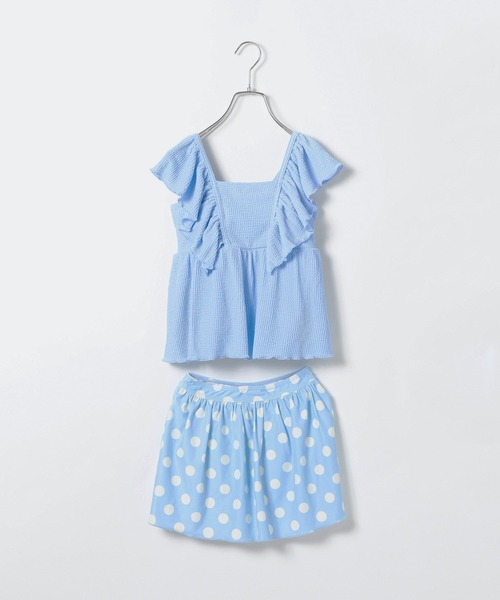 LOWRYS FARM（ローリーズファーム）の「【JUNIOR】SWIM フリルセットアップ　 105959（水着・キッズ・ブラック/ネイビー/ピンク/ブルー・140cm/150cm）」の3枚目の写真