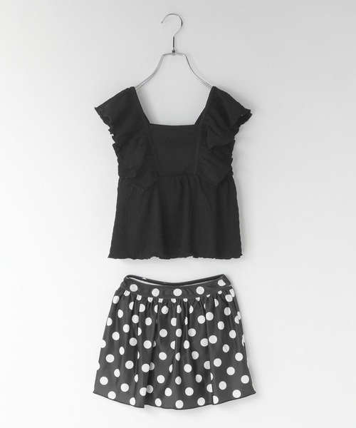 LOWRYS FARM（ローリーズファーム）の「【JUNIOR】SWIM フリルセットアップ　 105959（水着・キッズ・ブラック/ネイビー/ピンク/ブルー・140cm/150cm）」の2枚目の写真