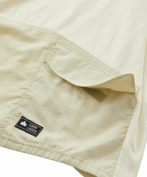 LOGOS(ロゴス)の「【CAMP LOGOS/キャンプロゴス】コットン×ナイロン 5分袖 コンビネーションTシャツ(Tシャツ/カットソー・メンズ・ブラック/チャコールグレー/オフホワイト・XL/L/M)」の11枚目の写真