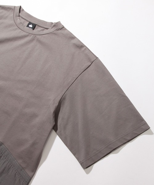 LOGOS(ロゴス)の「【CAMP LOGOS/キャンプロゴス】コットン×ナイロン 5分袖 コンビネーションTシャツ(Tシャツ/カットソー・メンズ・ブラック/チャコールグレー/オフホワイト・XL/L/M)」の15枚目の写真