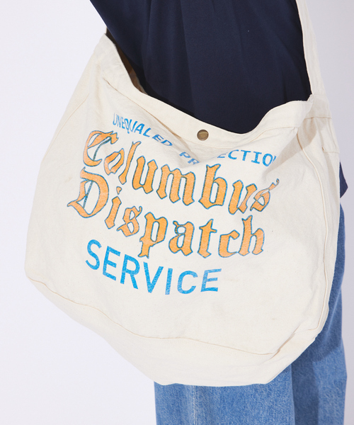 ABAHOUSE(アバハウス)の「【REPRODUCT】Newspaper Bag/ニュースペーパーバッグ/キャンバス ショルダーバッグ(ショルダーバッグ・メンズ・ホワイト系その他3/ホワイト系その他2/ホワイト系その他・フリー)」の5枚目の写真