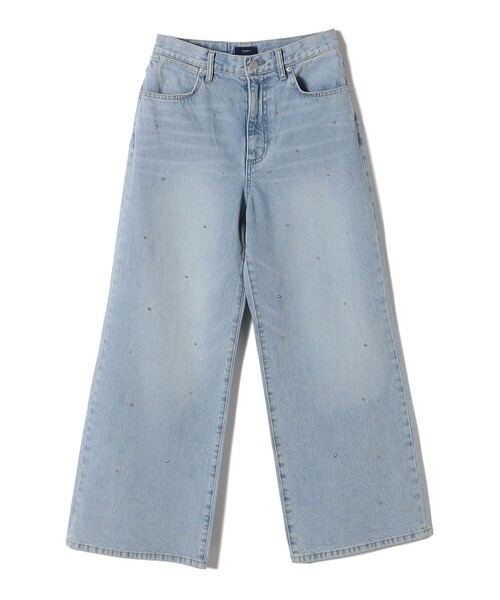 SHIPS(シップス)の「* 〈洗濯機可能〉ビジュー デザイン リラックス ワイド デニム ◇(デニムパンツ・レディース・ブルー/サックスブルー・36/38/40)」の3枚目の写真