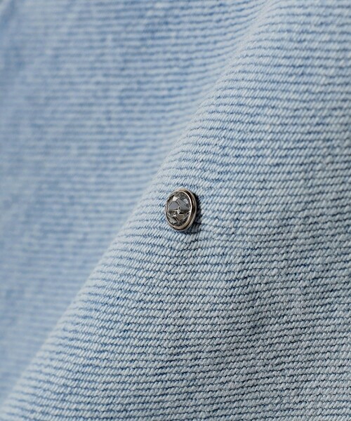 SHIPS(シップス)の「* 〈洗濯機可能〉ビジュー デザイン リラックス ワイド デニム ◇(デニムパンツ・レディース・ブルー/サックスブルー・36/38/40)」の4枚目の写真