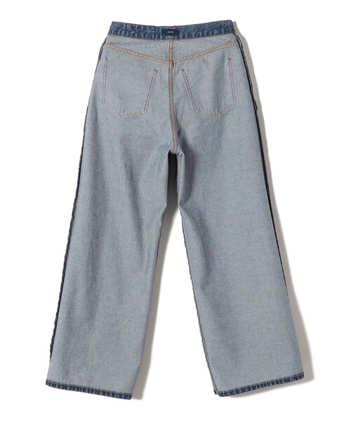 SHIPS(シップス)の「* 〈洗濯機可能〉ビジュー デザイン リラックス ワイド デニム ◇(デニムパンツ・レディース・ブルー/サックスブルー・36/38/40)」の12枚目の写真