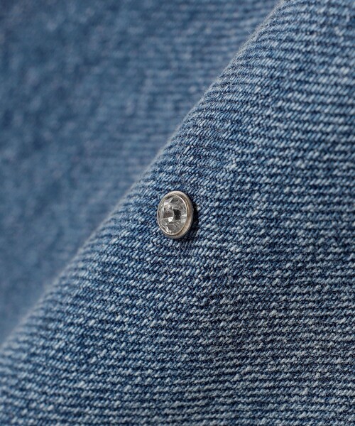 SHIPS(シップス)の「* 〈洗濯機可能〉ビジュー デザイン リラックス ワイド デニム ◇(デニムパンツ・レディース・ブルー/サックスブルー・36/38/40)」の14枚目の写真