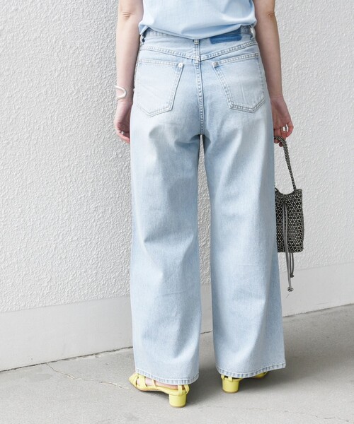 SHIPS(シップス)の「* 〈洗濯機可能〉ビジュー デザイン リラックス ワイド デニム ◇(デニムパンツ・レディース・ブルー/サックスブルー・36/38/40)」の16枚目の写真