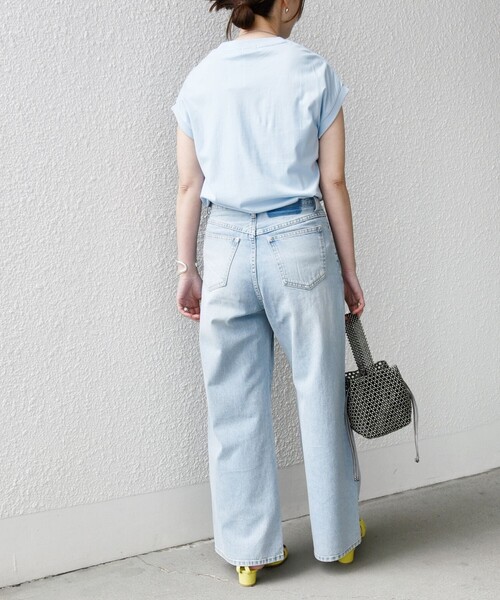 SHIPS(シップス)の「* 〈洗濯機可能〉ビジュー デザイン リラックス ワイド デニム ◇(デニムパンツ・レディース・ブルー/サックスブルー・36/38/40)」の20枚目の写真