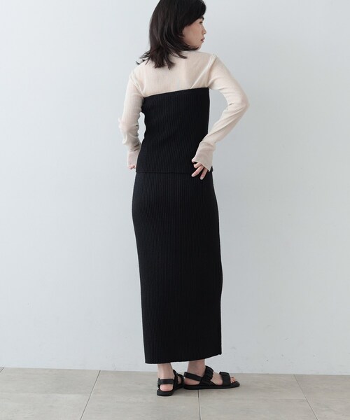 GALLEST（ギャレスト）の「◆カールヤーンジップビスチェ（ニット/セーター・レディース・ブラック/オフホワイト・38）」の16枚目の写真