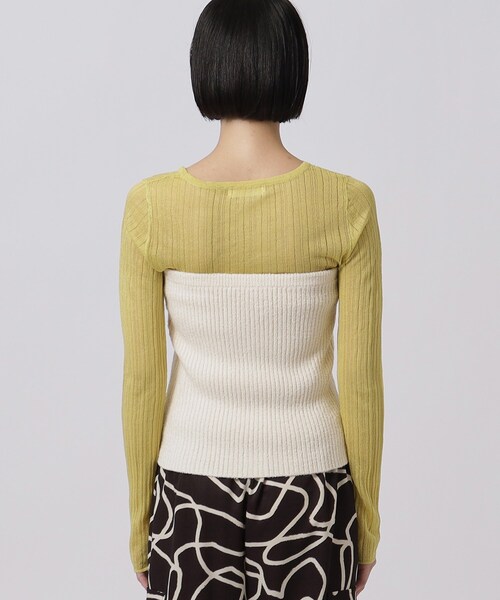 GALLEST（ギャレスト）の「◆カールヤーンジップビスチェ（ニット/セーター・レディース・ブラック/オフホワイト・38）」の18枚目の写真