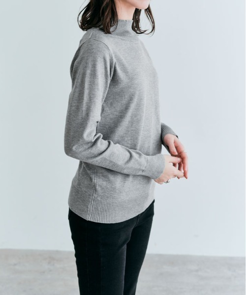 グリッターハイネックトップス She's Closet tシャツ ハイネック長袖グリッターラメシースルー