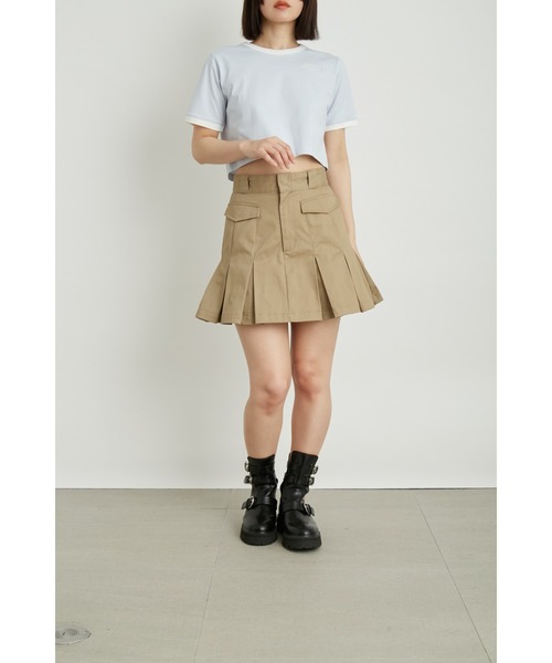 LILY BROWN(リリーブラウン)の「【LILY BROWN Dickies&】874プリーツチノミニスカショーパン(チノパンツ・レディース・ライトブルー/ベージュ/ブラック・0/1)」の8枚目の写真