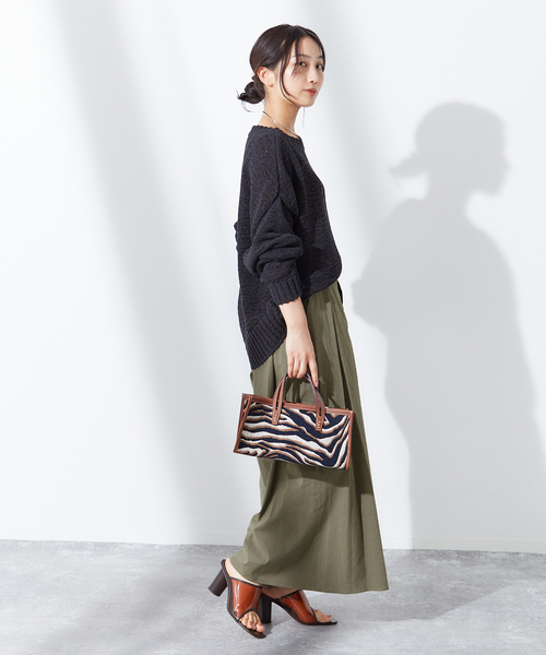 journal standard L'essage（ジャーナルスタンダードレサージュ）の「《追加2》コットンリネンキュロットパンツ（その他パンツ・レディース・ブルー/カーキ/ブラック・FREE）」の5枚目の写真