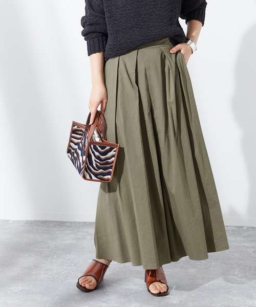 journal standard L'essage（ジャーナルスタンダードレサージュ）の「《追加2》コットンリネンキュロットパンツ（その他パンツ・レディース・ブルー/カーキ/ブラック・FREE）」の8枚目の写真
