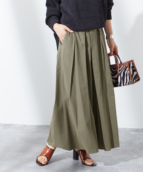journal standard L'essage（ジャーナルスタンダードレサージュ）の「《追加2》コットンリネンキュロットパンツ（その他パンツ・レディース・ブルー/カーキ/ブラック・FREE）」の11枚目の写真