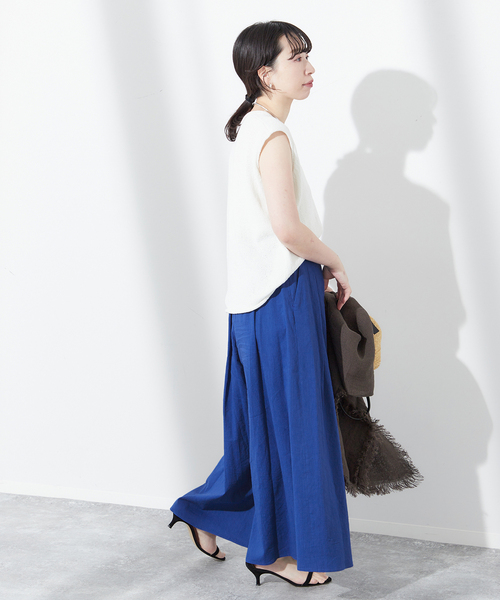 journal standard L'essage（ジャーナルスタンダードレサージュ）の「《追加2》コットンリネンキュロットパンツ（その他パンツ・レディース・ブルー/カーキ/ブラック・FREE）」の13枚目の写真
